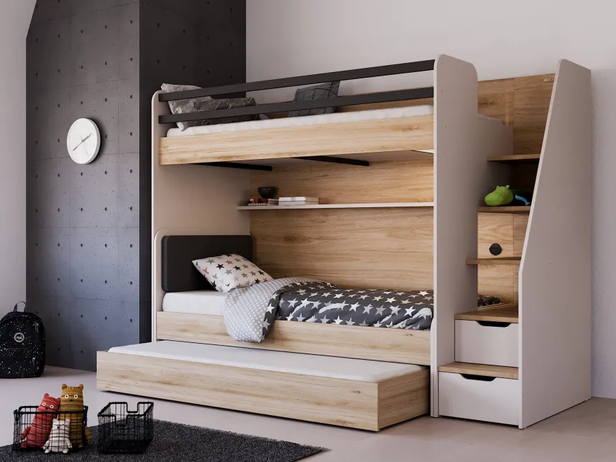 Almila Kinderzimmer New Options mit 3 Schlafplätzen