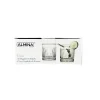 Almina Elisa 6 Teiliger Trinkgläser-Set aus Glas mit Riffle Design 240 ml