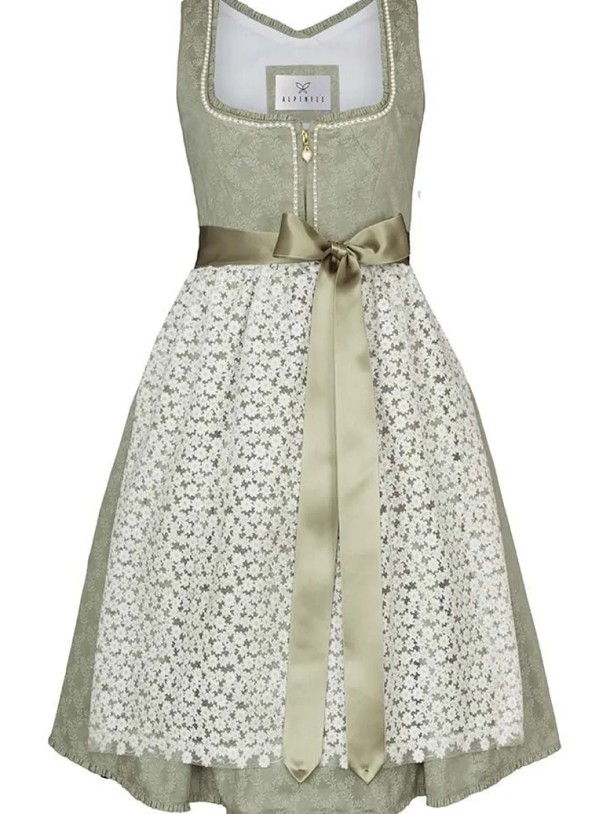Alpenfee Dirndl Amy 60cm Länge pistazie