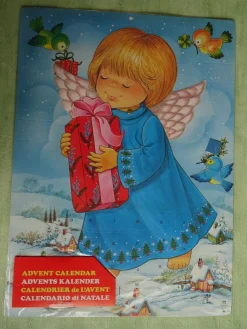 alte 3D bewegliche Adventskalender Moldow Gemo Dänemark - Engel -