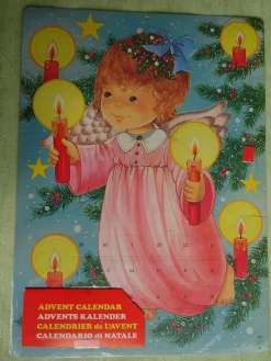 alte 3D bewegliche Adventskalender Moldow Gemo Dänemark - Engel -