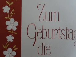alte edle Grußkarten zum Geburtstag Blumen Igel Trommler Vögelchen ....
