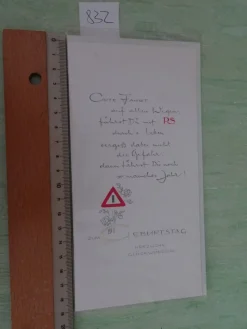 alte edle Grußkarten zum Geburtstag Blumen Igel Trommler Vögelchen ....