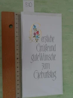 alte edle Grußkarten zum Geburtstag Blumen Igel Trommler Vögelchen ....