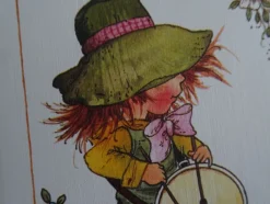alte edle Grußkarten zum Geburtstag Blumen Igel Trommler Vögelchen ....