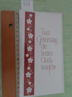 alte edle Grußkarten zum Geburtstag Blumen Igel Trommler Vögelchen ....