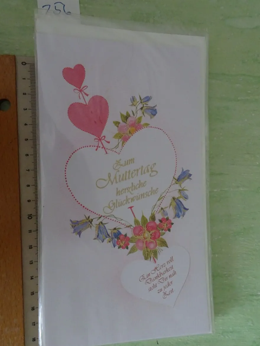 alte edle Grußkarten Zum Muttertag Herlitz verlag Strukturkarton ua West Germany