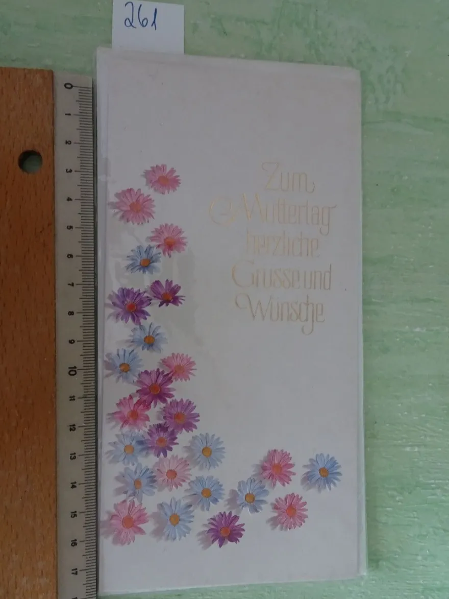 alte edle Grußkarten Zum Muttertag Herlitz verlag Strukturkarton ua West Germany