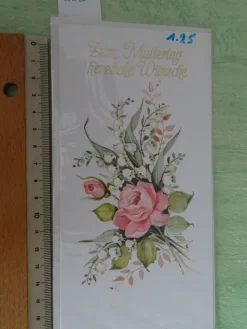 alte edle Grußkarten Zum Muttertag Herlitz verlag Strukturkarton ua West Germany
