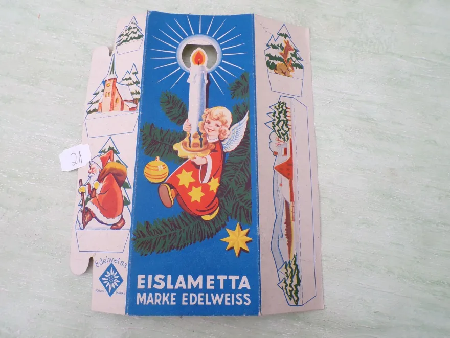 altes Eislametta Western Germany Brillant Edelweiß ua Postamt Engel ua