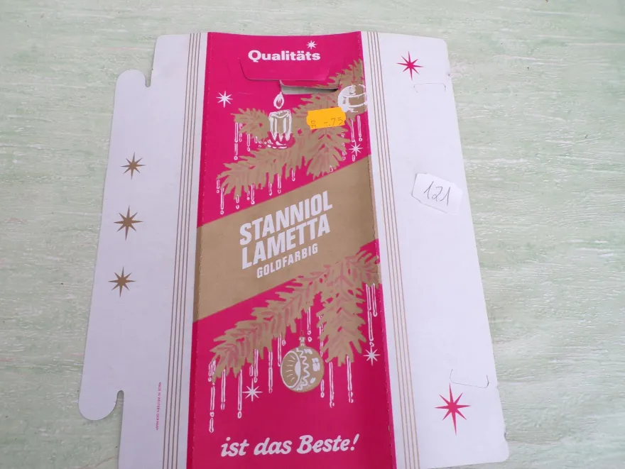 altes Qualitäts Stanniol Lametta Beste Brillant DBGM Kaufhof Western Germany Kaufring