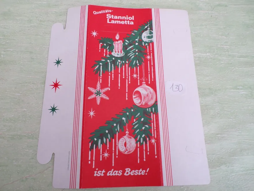 altes Qualitäts Stanniol Lametta Beste Brillant DBGM Kaufhof Western Germany Kaufring