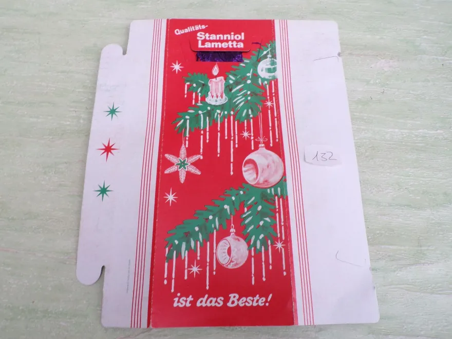 altes Qualitäts Stanniol Lametta Beste Brillant DBGM Kaufhof Western Germany Kaufring