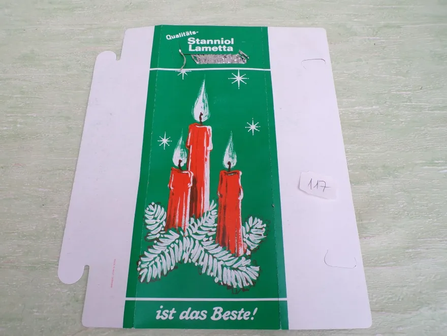 altes Qualitäts Stanniol Lametta Beste Brillant DBGM Kaufhof Western Germany Kaufring