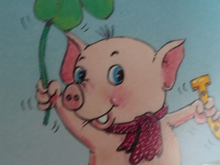 alte tierische Grußkarten Zum Namenstag Humor Primus Schwein Krokodil Katze