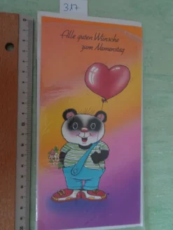 alte tierische Grußkarten Zum Namenstag Humor Primus Schwein Krokodil Katze