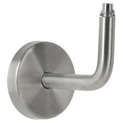 Aluminium Handlauf Mahagoni Holz Dekor mit gewinkelten Edelstahl Haltern und Enden