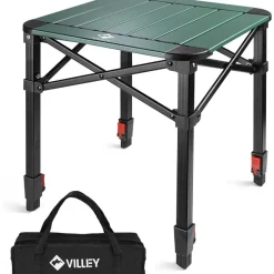 Aluminium Klapptisch mit Tragetasche für Camping und Picknick 40x40x53cm
