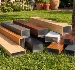 Aluminium Vierkantrohr Rechteckrohr Pulverbeschichtet Aluminiumprofil 80x40 Holz