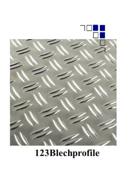 Alu-Riffelblech 2,5/4mm Aluminium Duett-Warzenblech