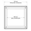 Alu Schachtabdeckung, Durchgangsmaß 600 x 600mm, neu, tagwasser-, gas- & geruchsdicht