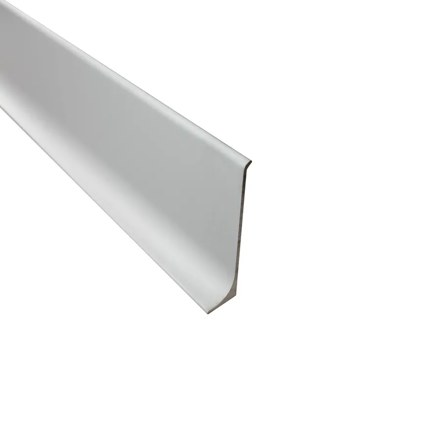 Alu Sockelleiste Fußbodenleisten silber schwarz matt poliert 200cm 60mm