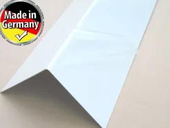 Aluwinkelblech Zargenschoner Alu Blechwinkel Kantblech 75 x 75mm weiss RAL 9010