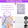 Amonenz Budget Binder A5 Ringbuch Sparchallenge Lila Budgetplaner Lederoptik