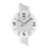 AMS W9394 Wanduhr mit Schiefer-Applikation auf geschliffenem Aluminium