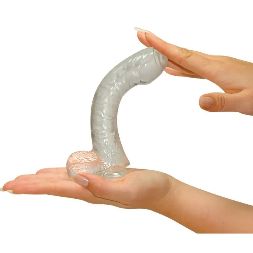 Analdildo Buttcock Transparent Dildo Biegsam 17 cm