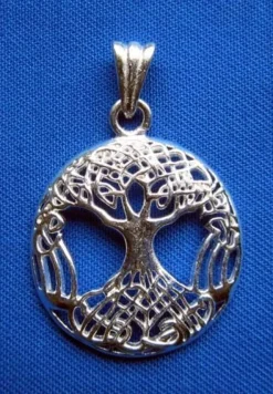 Anhänger Lebensbaum 2,7 cm Versilbert Symbolschmuck Baum des Lebens