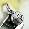 Anhänger 7mm Fußball mit Öse Silber 925