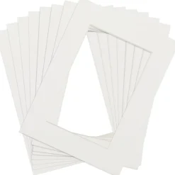 Anhow 8er Passepartout Karton 21x29,7 cm Außen, 15x20 cm Innen, Beige, 1,5 mm