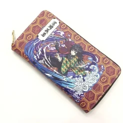 Anime Demon Slayer lange Ledertasche tragbare Geldbörsen Student Wallet#02