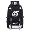 Anime Naruto Uzumaki Clan Logo Schultasche Rucksack Schwarz Ca.30x15x48cm