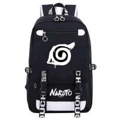 Anime Naruto Uzumaki Clan Logo Schultasche Rucksack Schwarz Ca.30x15x48cm