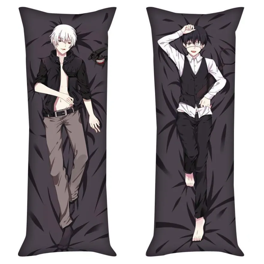 Anime Tokyo Ghoul Kaneki Ken Merch Kissen Cover Throw Kissenbezug Doppelseitig Puppe