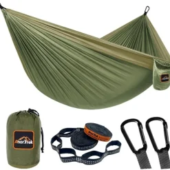 AnorTrek Camping Hängematte, superleichte tragbare Fallschirm Hängematte mit