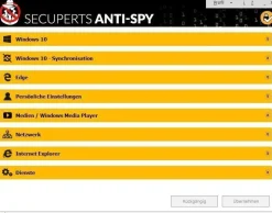 Anti-Spy f�r Windows 10 - SecuPerts - Daten und Privatsph�re sch�tzen - Downloa