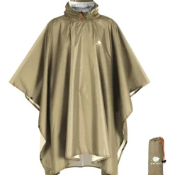ANYOO Leichter Wasserdichter Regenponcho mit Kapuze - Wiederverwendbar