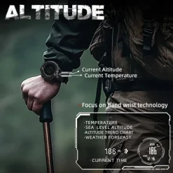 APACHE-46 Men´s Digital Sports Watch - Altimeter, Barometer, Compass, WR50M