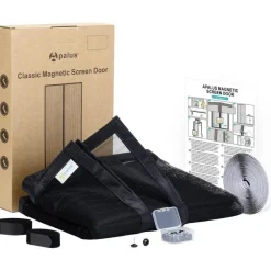 Apalus Magnet Fliegengitter Tür 150x220cm - Insektenschutz für Balkon, Keller