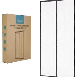 Apalus Prime Fliegengitter Tür für Balkontüren, 120x210cm, Schwarz - Stärkere