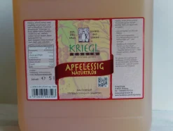 Apfelessig, Naturtrüb im Holzfass gereift, Kriegl Essigspezialität, 5 L Kanne
