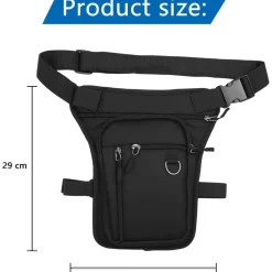 Apomoons Schwarz Beintasche Motorrad, wasserdichte Oberschenkeltasche