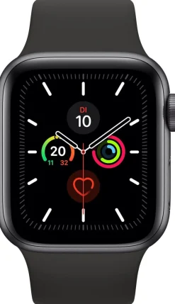 Apple Watch Series 5 Cellular 40mm Aluminium Space Gray Sport Band Black Neu OVP