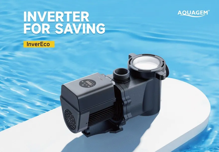 Aquagem InverEco DE15 Inverter Filterpumpe Drehzahlregelung 20-40m3 0,66kW DE14