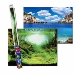 Aqua Nova Fotorückwand Plants / Ocean XL Poster Rückwand 150x60cm Deko Aquarium