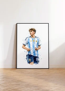 Argentinien Fußball Poster · Geschenkidee · Aquarell Sport Wandbild · Deko Pr