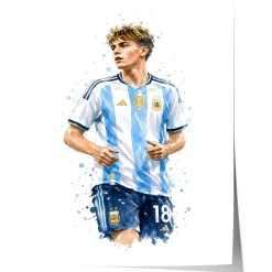 Argentinien Fußball Poster · Geschenkidee · Aquarell Sport Wandbild · Deko Pr